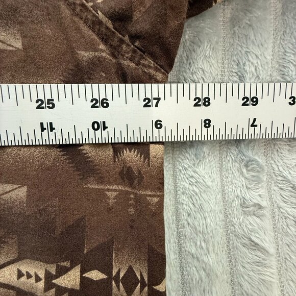 Roper Shirt Mens 2XL Aztec Print Brown Western Pearl Snap Long Sleeve Cotton - Picture 4 of 7